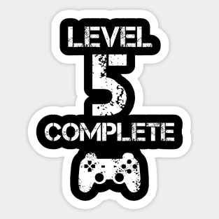 Level 5 Complete T-Shirt - Celebrate 5th Wedding - Gift Sticker